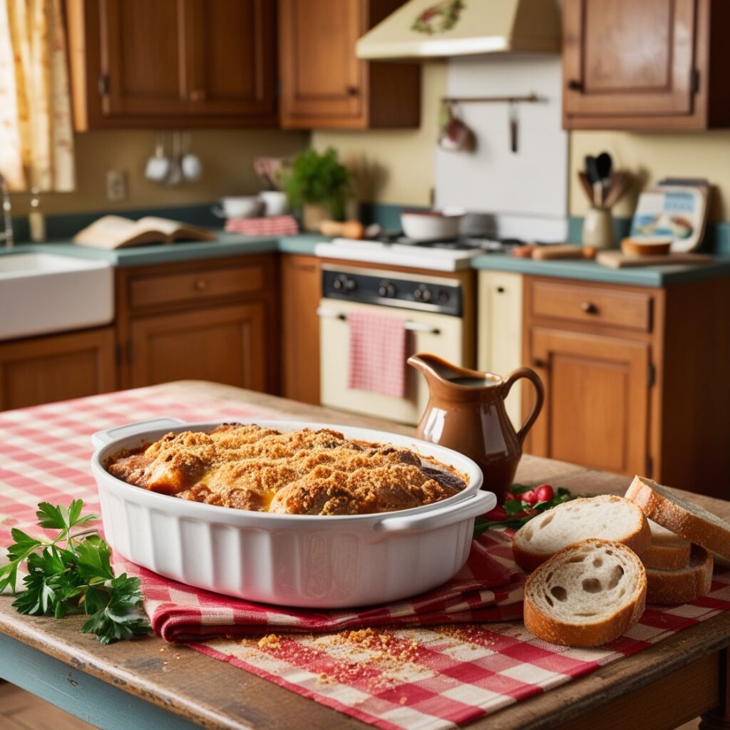 This country pork casserole recipe combines tender pork, veggies, and a savory sauce for a hearty, easy-to-make meal perfect for family dinners.