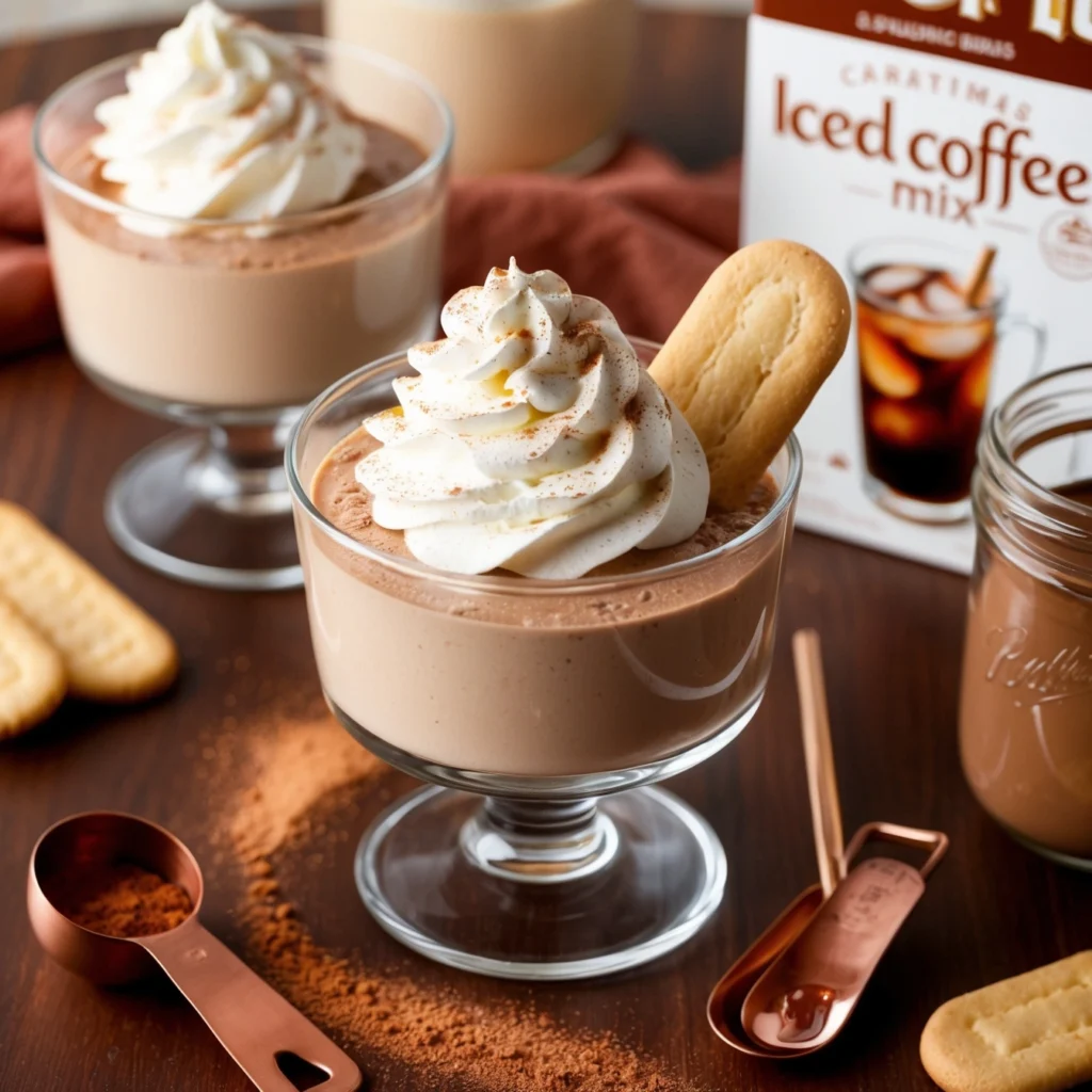 Tiramisu Dip served in a bowl with fresh strawberries and pretzels for dipping.