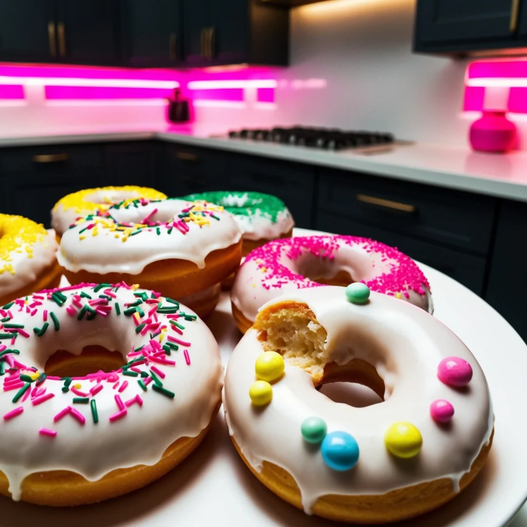 Classic glazed doughnuts on a wire rack with a shiny glaze