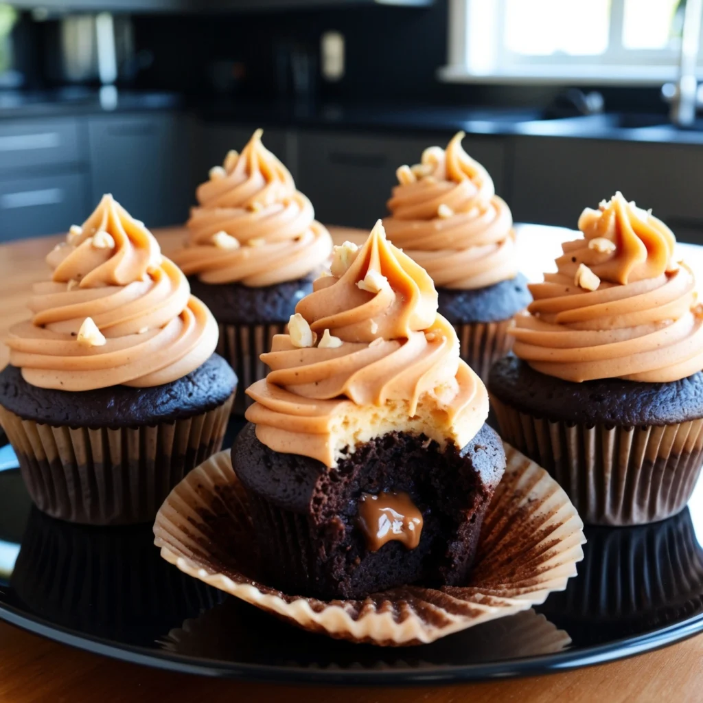 Mocha Macadamia Nut Cupcakes with Coffee & Chocolate Frosting