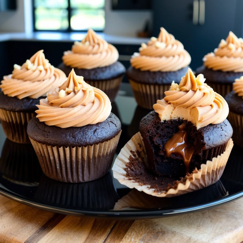 Close-up of Macadamia Nuts and Mocha Cupcake